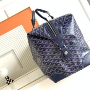 Alternative view of Fake Goyard Bowling 55 Bag Dark Blue