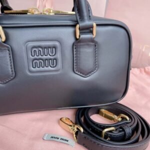 Alternative view of Fake Miu Miu Arcadie Small Full Black