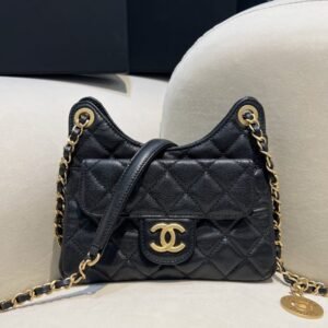 CHANEL 23c Hobo Small Black