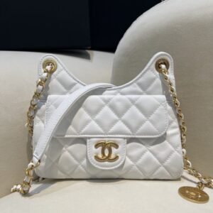 CHANEL 23c Hobo Small White