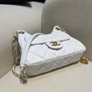 Alternative view of CHANEL 23c Hobo Small White
