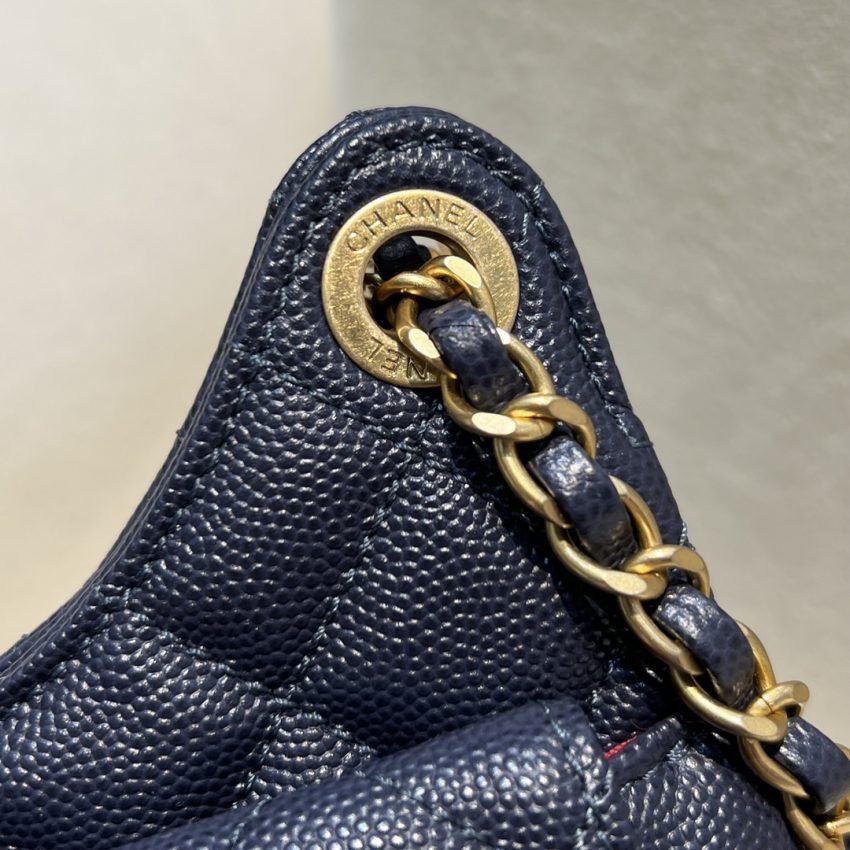 CHANEL 23c Hobo Small Dark Blue - Image 7