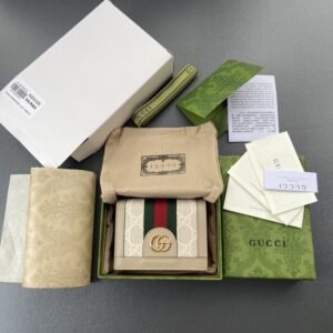 Fake Gucci Ophidia Compact White Wallet