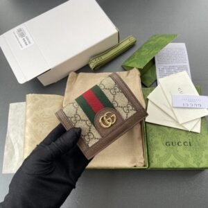 Alternative view of Replica Gucci Ophidia Compact Brown Wallet