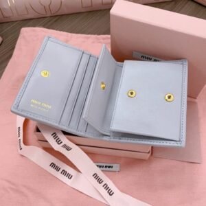 Alternative view of Fake Miu Miu Pocket Wallet Light Blue