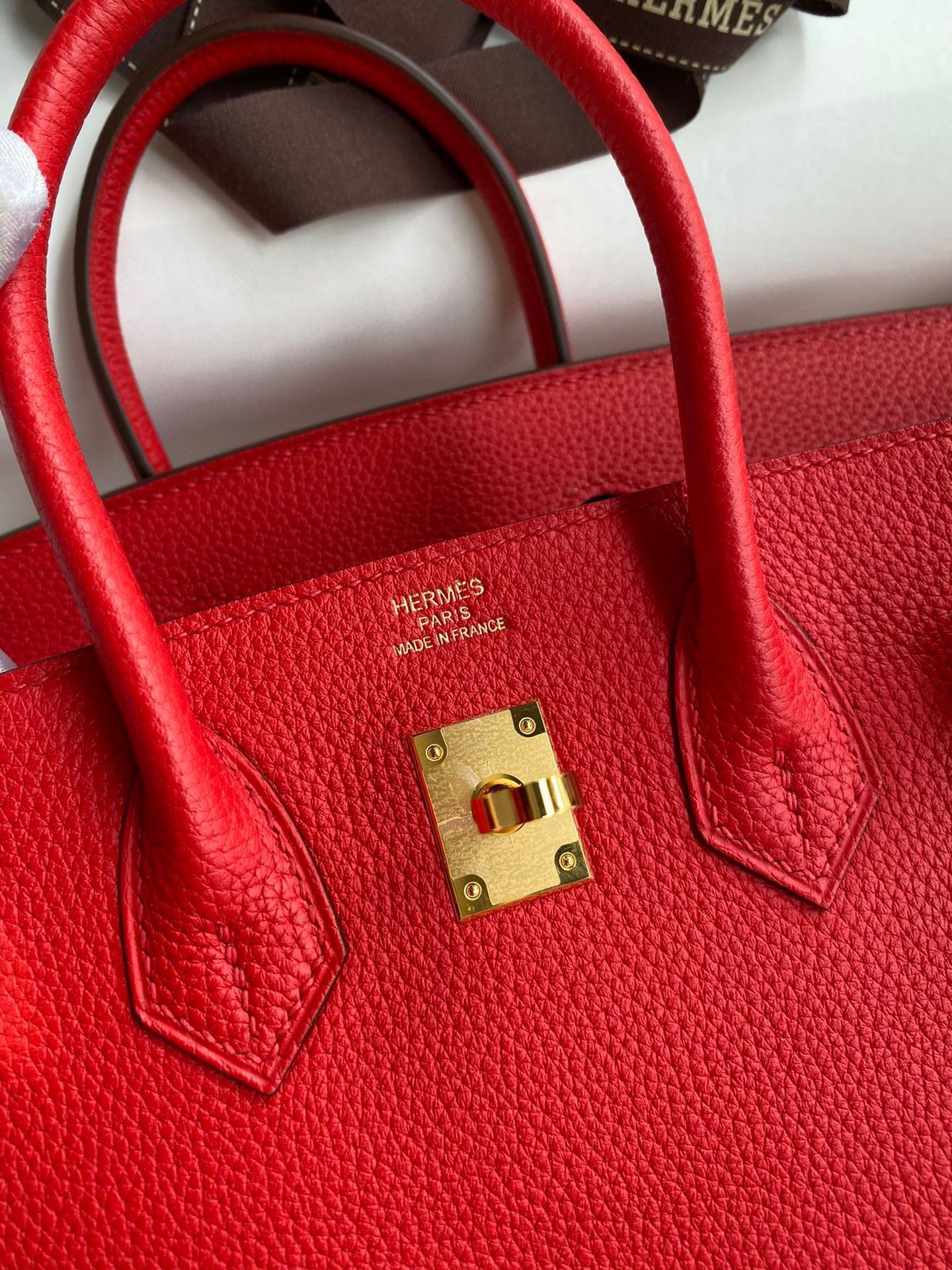 Fake Hermès Birkin Red Togo Gold - Image 4