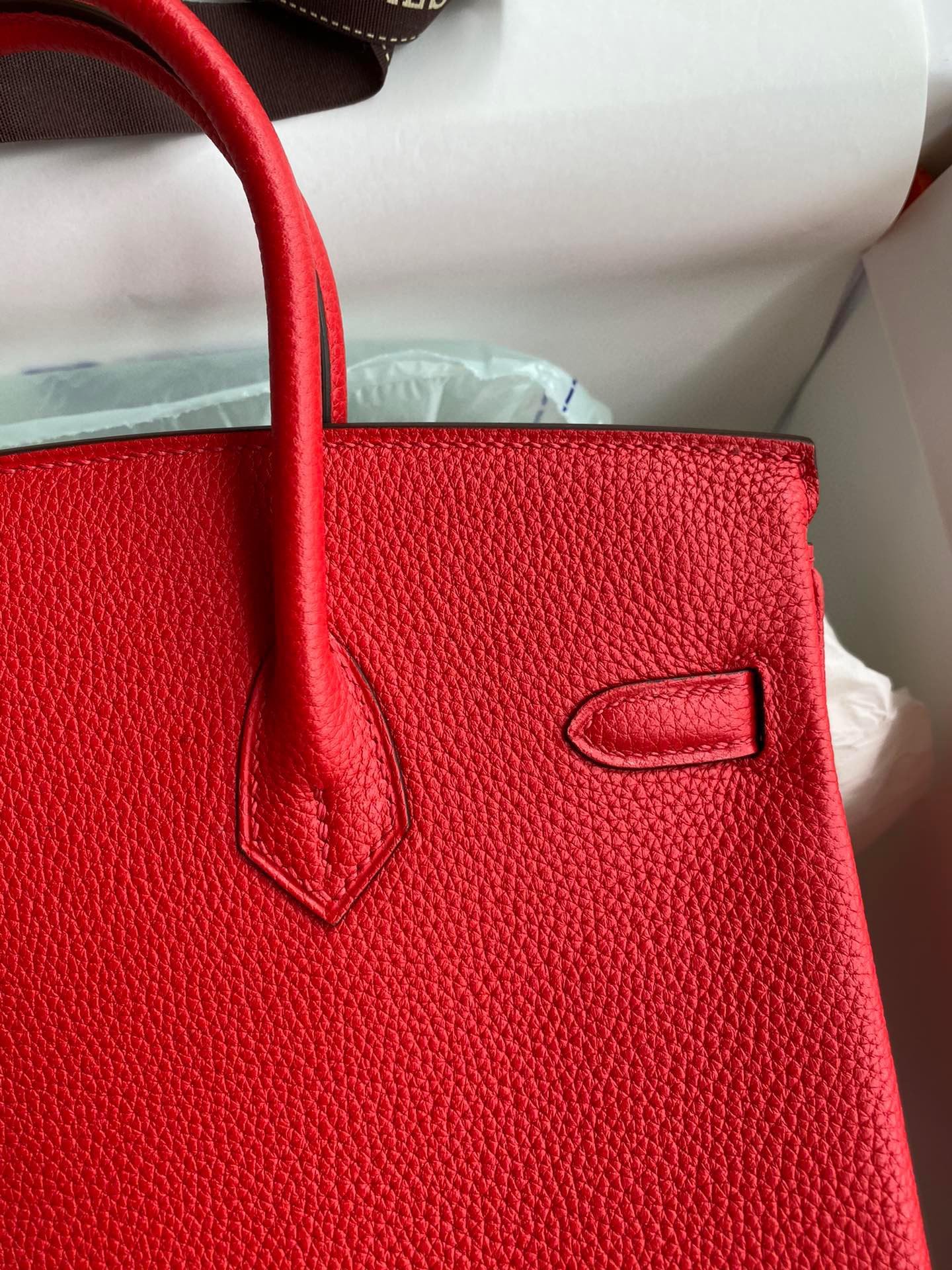 Fake Hermès Birkin Red Togo Gold - Image 9