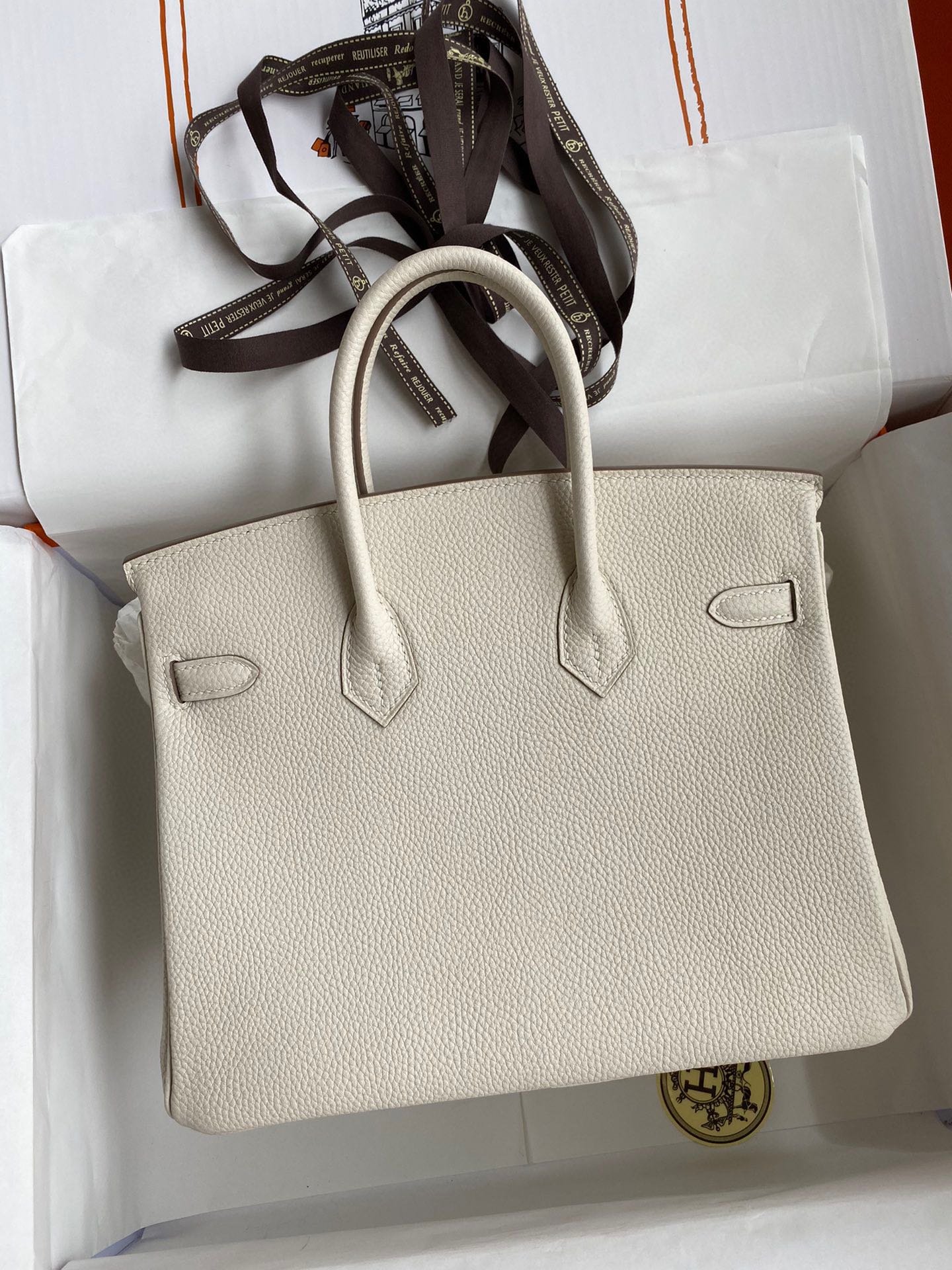 Fake Hermès Birkin White Togo Gold - Image 3