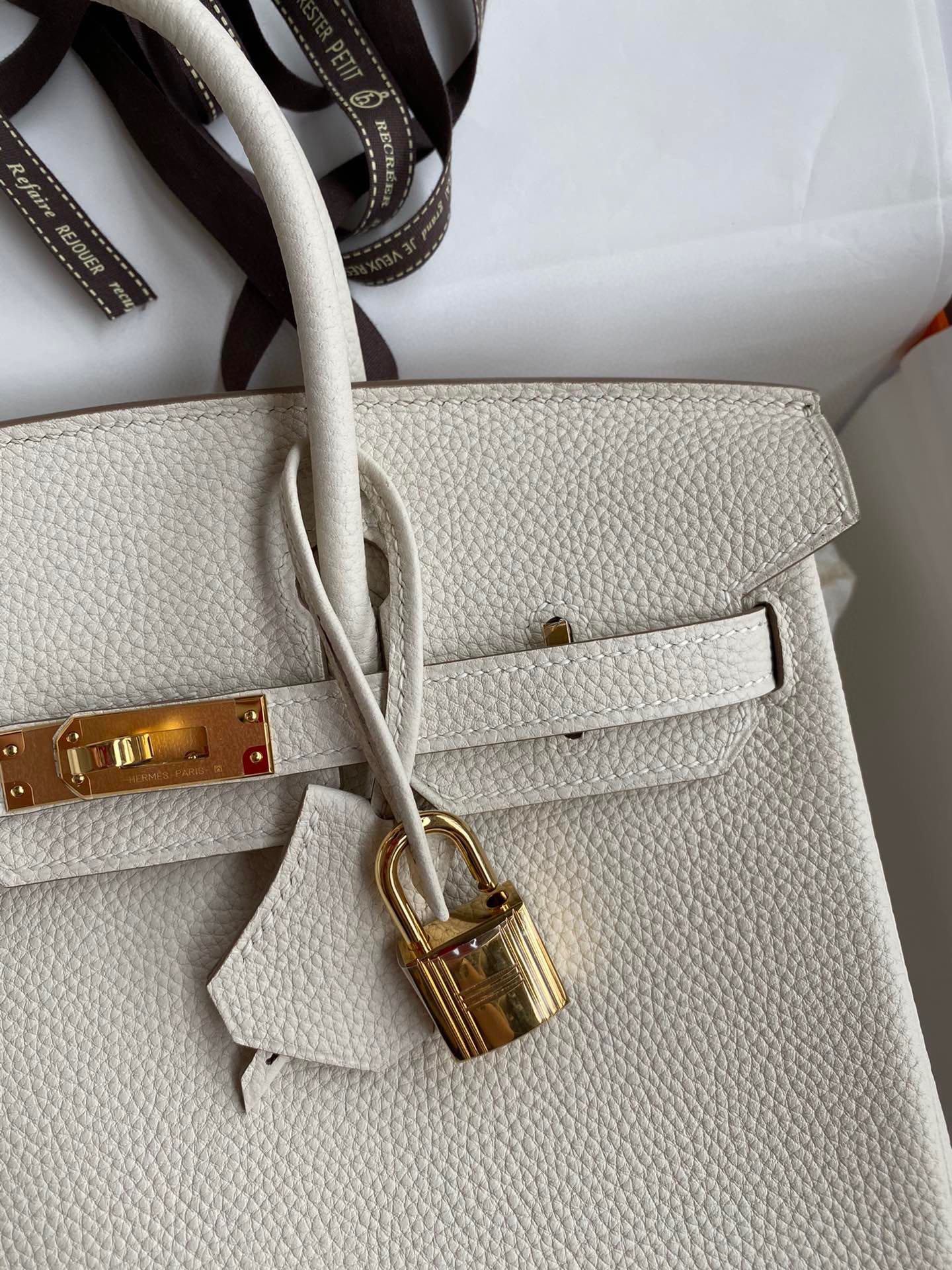 Fake Hermès Birkin White Togo Gold - Image 7