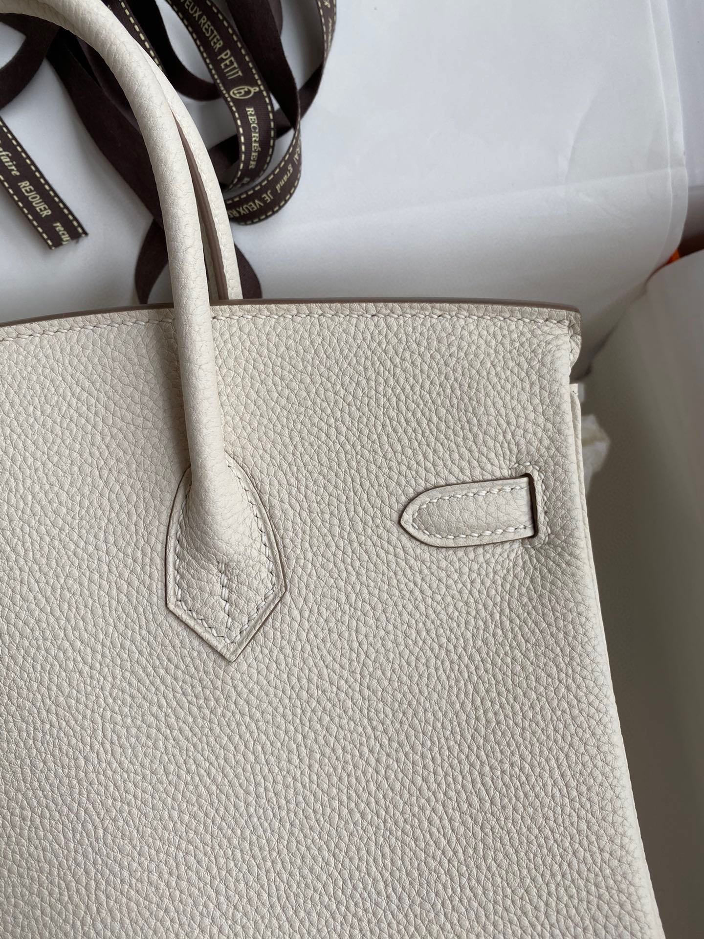 Fake Hermès Birkin White Togo Gold - Image 8