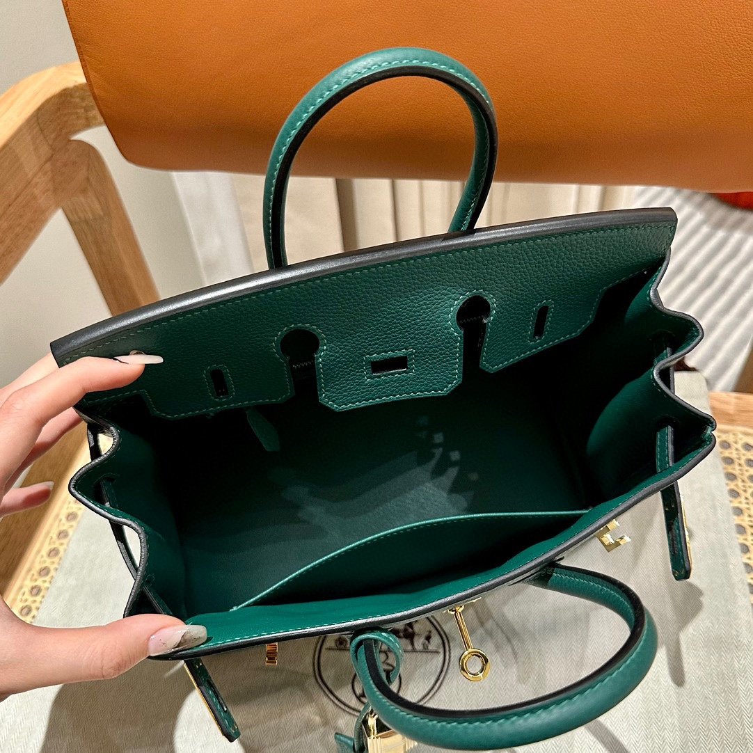 Fake Hermès Birkin Peacock Green Togo - Image 9