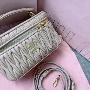 Fake Miu Miu Cosmetic Bag Beige