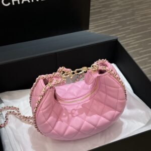 Alternative view of CHANEL 23P Crescent Bag Pink