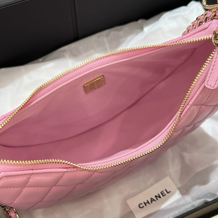 CHANEL 23P Crescent Bag Pink - Image 4
