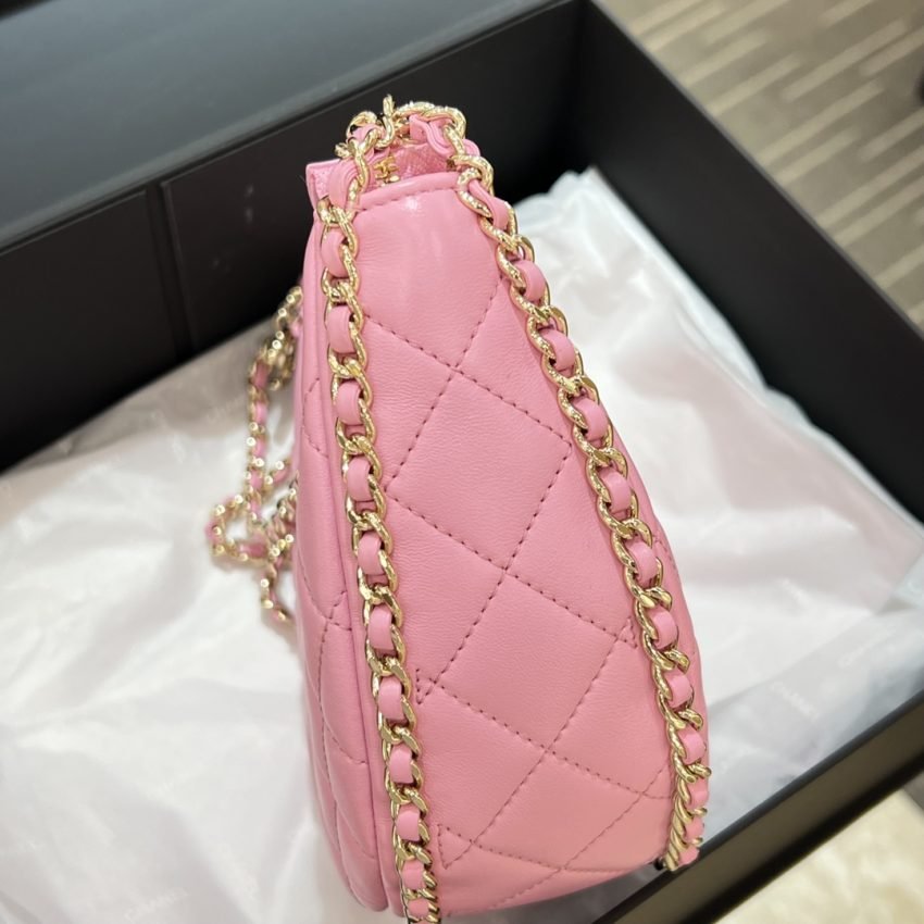 CHANEL 23P Crescent Bag Pink - Image 6