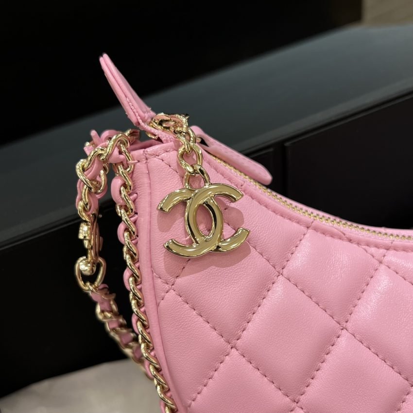CHANEL 23P Crescent Bag Pink - Image 7