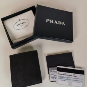 Alternative view of Fake Prada Saffiano Short Wallet Golden