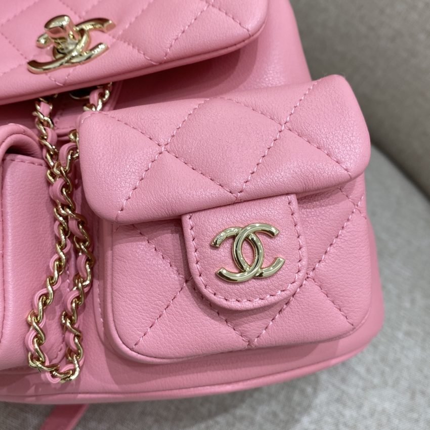 CHANEL 23A Backpack Small Pink - Image 6