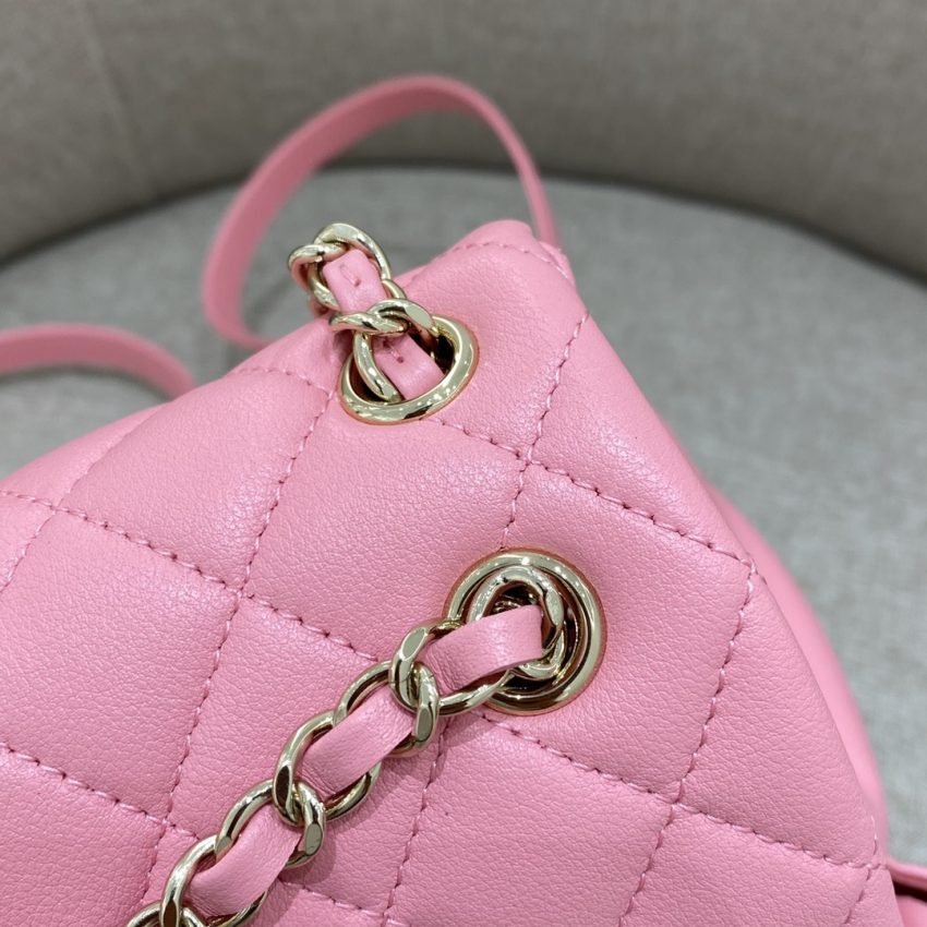 CHANEL 23A Backpack Small Pink - Image 14