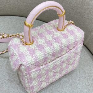 Alternative view of CHANEL Tweed Handle Crush Small Purple
