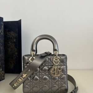 Replica Lady Dior Platinum Metallic Abc