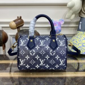 Fake Louis Vuitton Speedy Bandouliere Blue Denim