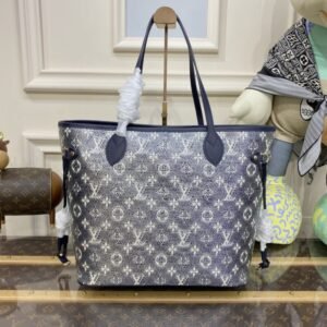 Fake Louis Vuitton Neverfull MM Denim Blue