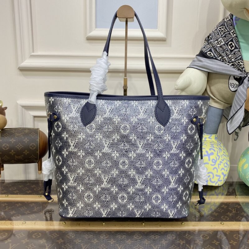 Fake Louis Vuitton Neverfull MM Denim Blue