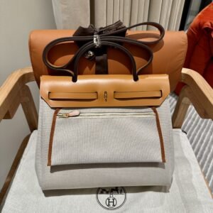 Alternative view of Replica Hermès Herbag 31Cm Circuit Orange