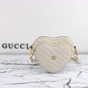 Fake Gucci Interlocking G Mini Heart White
