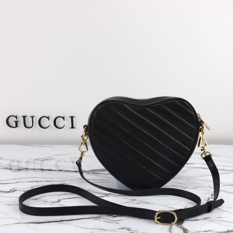 Fake Gucci Interlocking G Mini Heart Black - Image 10
