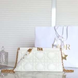 Replica Dior Miss Caro Noire Clutch White