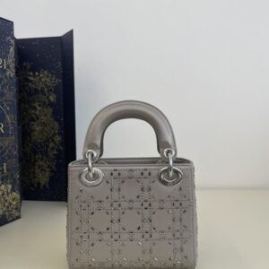Alternative view of Fake Lady Dior Mini Satin Grey
