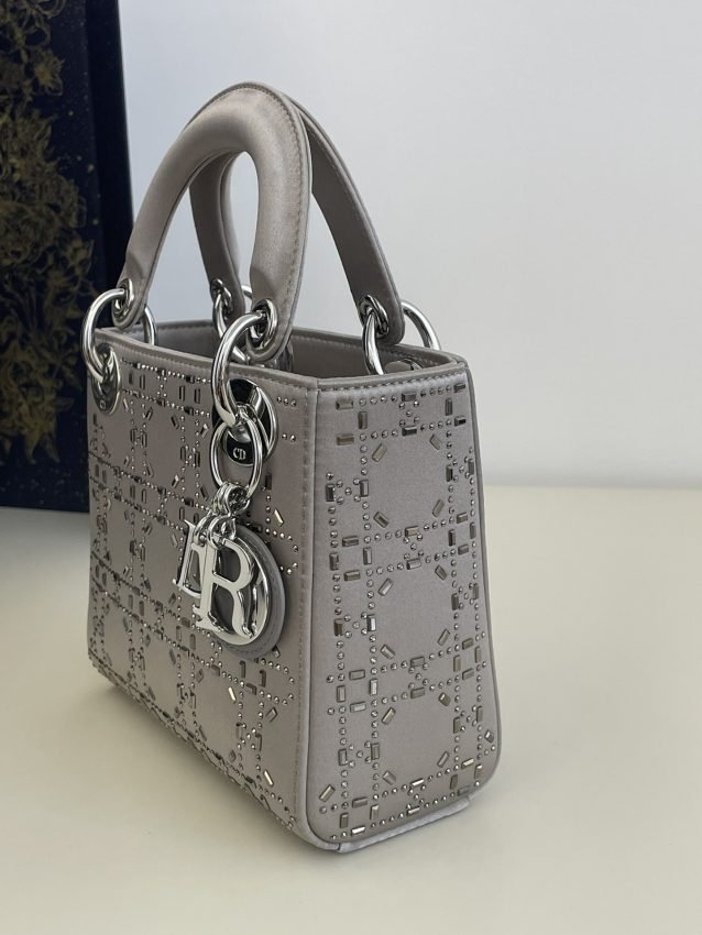 Fake Lady Dior Mini Satin Grey - Image 7