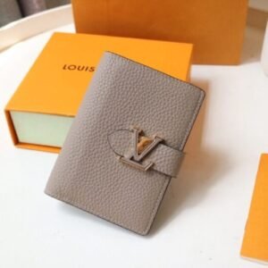 Louis Vuitton Vertical Compact Wallet Beige