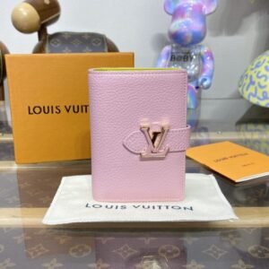 Louis Vuitton Vertical Compact Wallet Pink