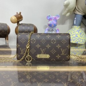Replica Louis Vuitton Wallet On Chain Lily Brown