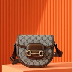 Replica Gucci Horsebit 1995 Semi – Circular Canvas