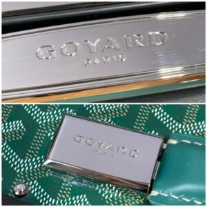Alternative view of Fake Goyard Bourget Travel Suitcase Green