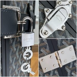 Alternative view of Fake Goyard Bourget Travel Suitcase Black