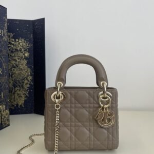 Lady Dior Mini Dark Beige