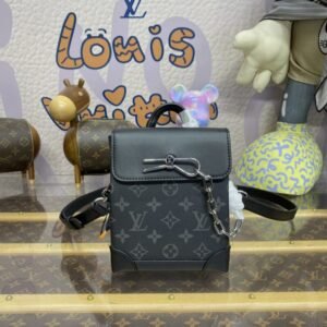 Replica Louis Vuitton Nano Steamer Black Canvas