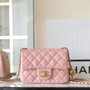 CHANEL CF 17cm Golden Ball Pink