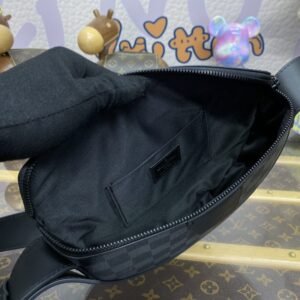 Alternative view of Replica Louis Vuitton Moon Crossbody Black Grid