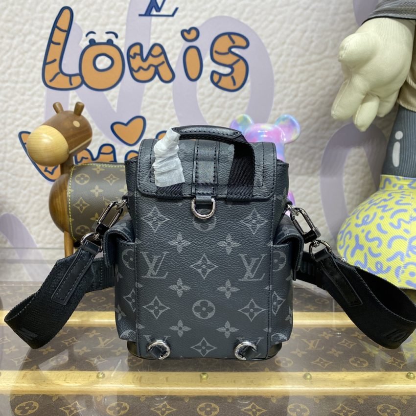 Fake Louis Vuitton Nano Christopher Backpack Black - Image 3