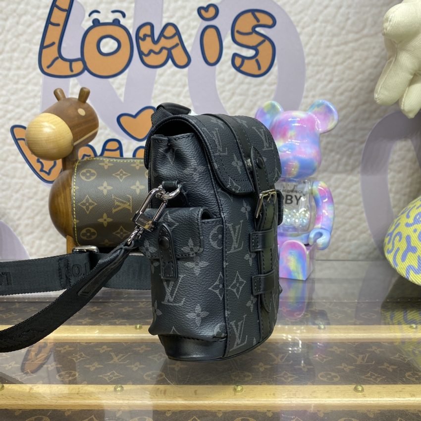 Fake Louis Vuitton Nano Christopher Backpack Black - Image 6