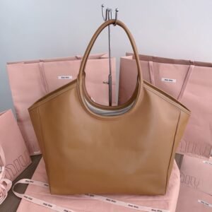 Alternative view of Fake Miu Miu Ivy Tote Brown