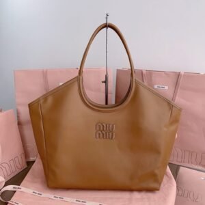 Fake Miu Miu Ivy Tote Brown