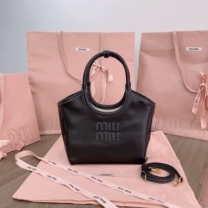 Fake Miu Miu Ivy Small Tote Black