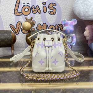 Replica Louis Vuitton Nano Noe White Purple